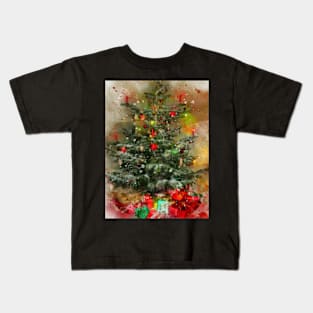 Traditional Christmas Tree and presents Kids T-Shirt